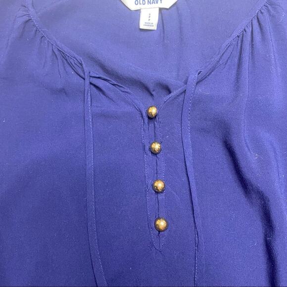 Old Navy Button Down Top/Blouse in Navy Blue - Picture 4 of 7